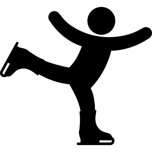 Ice dance pose silhouette skates skating icon