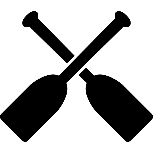 Rafting rows cross sports crossed icon