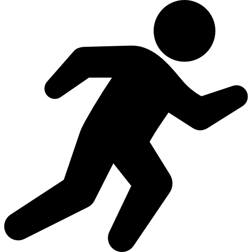 Sprinting race running runner icon