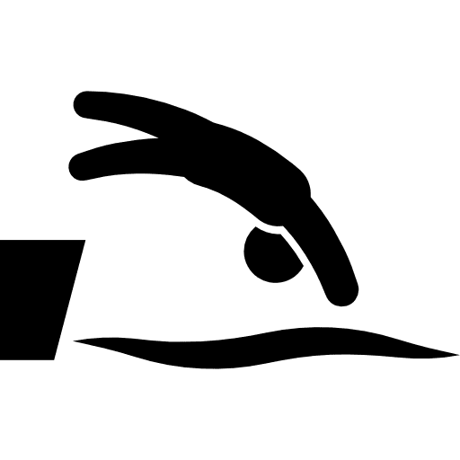 Swim race diving sports jump icon