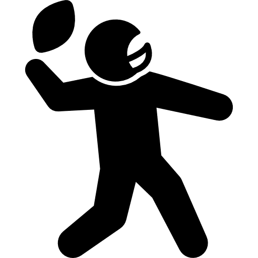 American football player protection match tournament icon