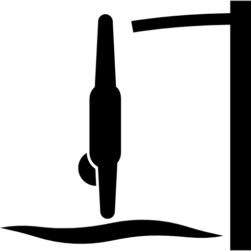 Diving sports trampoline olympic games icon