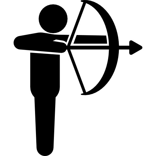 Archery shot bow arrow icon