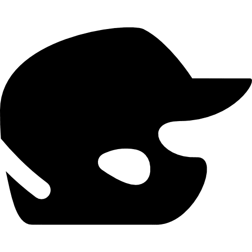 Baseball helmet baseball bat sportive icon