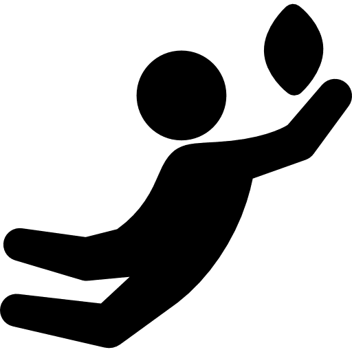 Playing rugby man athlete rugby gear icon