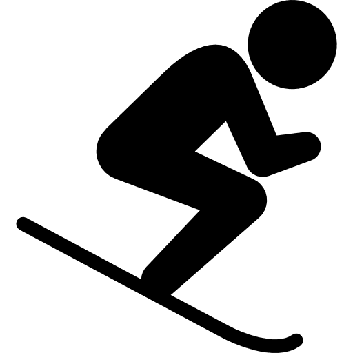 Skiing man ski sports winter season icon