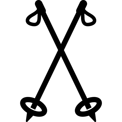 Skiing sticks skiing winter sports stick icon