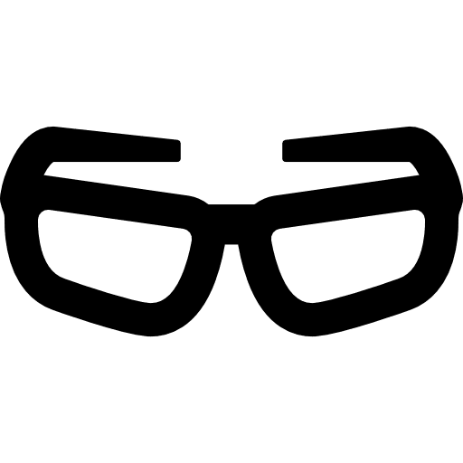 Sportive glasses frontal eye glasses sports icon