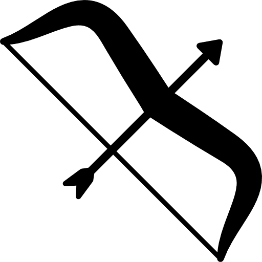 Archer equipment cupid arrow bow icon