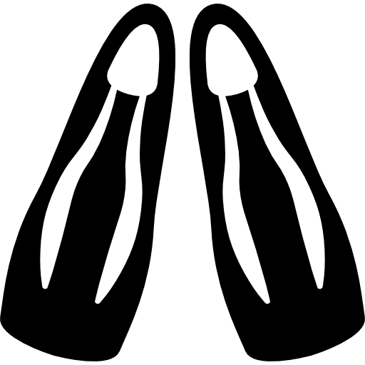 Two flippers summertime diver flippers icon