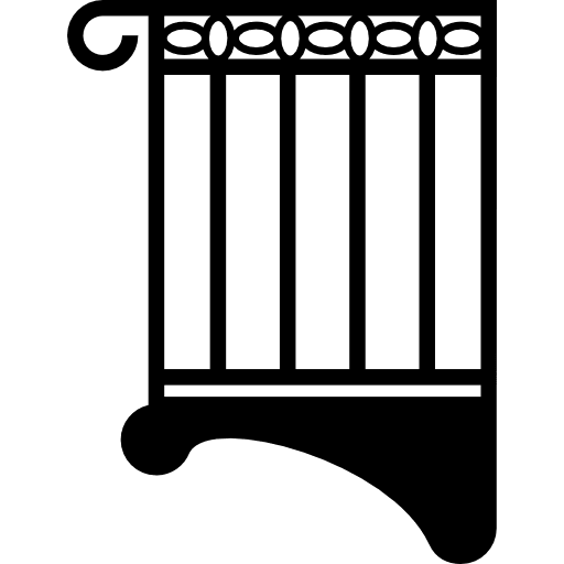 Balcony buildings decorative veranda icon