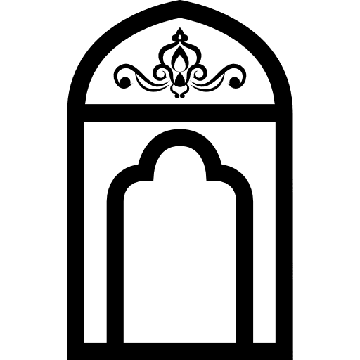 Window arabic buildings castle icon