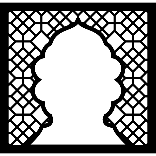 Window arabic decorative ornament icon