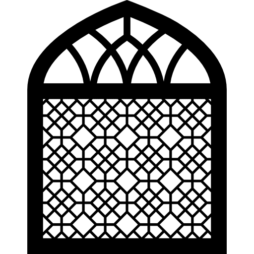 Window mosque ornament arabesque icon