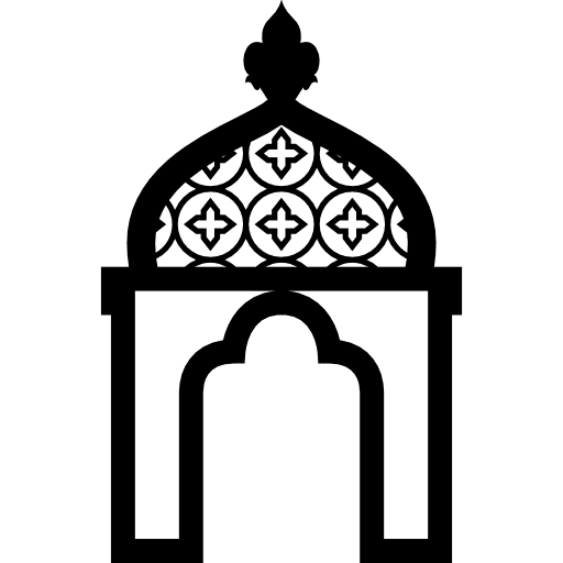 Window arabesque buildings arabic icon