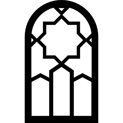 Window arabic frame ornament icon