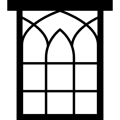 Window buildings bars ornament icon