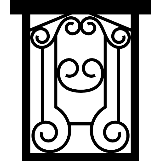 Window bars decorative frame icon