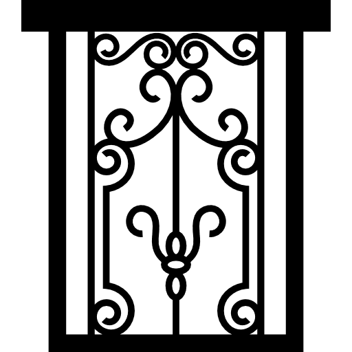 Window bars ornament frame icon