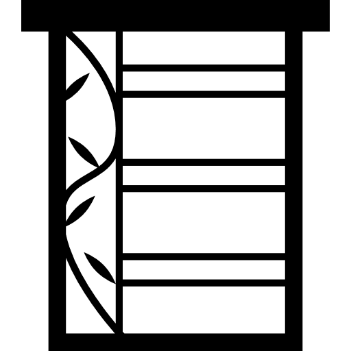 Window buildings bars ornament icon