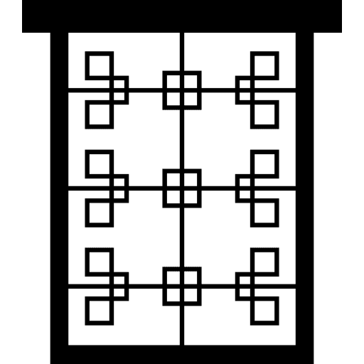 Window frame buildings ornament icon
