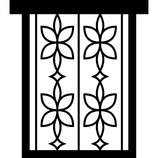 Window ornament bars buildings icon