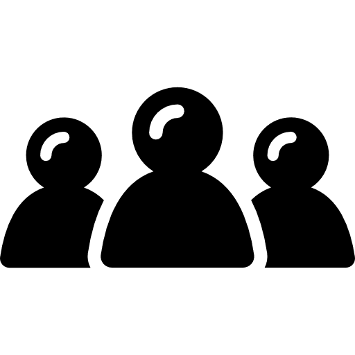 Group multiple users about us users icon