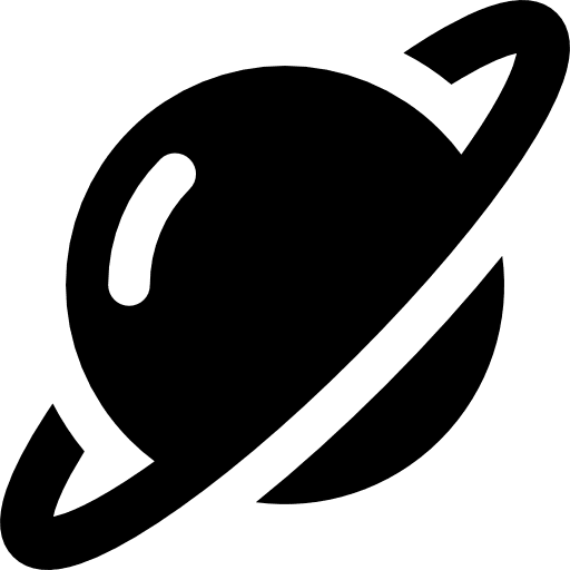Planet saturn science solar system icon