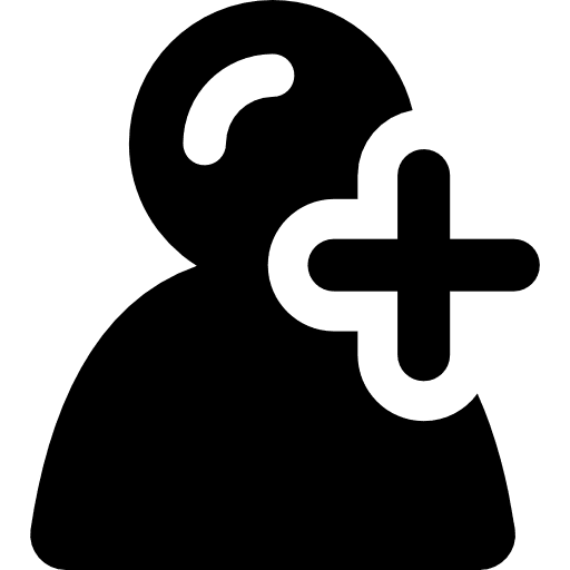 User add add friend signup icon