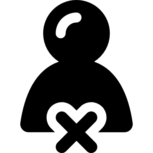 User cancel blacklist multimedia icon