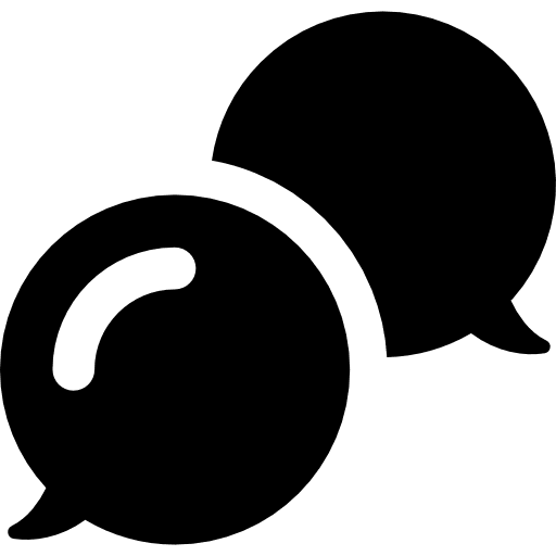 Speech bubbles chat multimedia communication icon