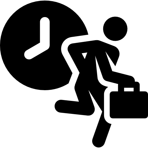 Hurry hurry businessman worker icon