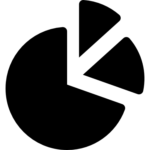 Pie chart finances graphical business icon