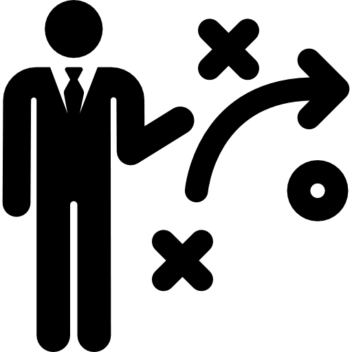 Strategy strategy stick man manager icon