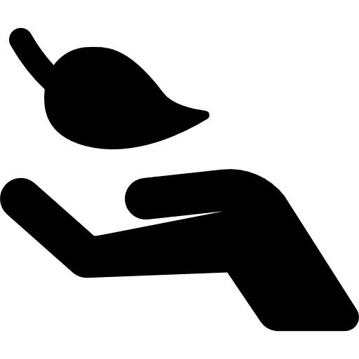 Ecology hand botanical ecological icon