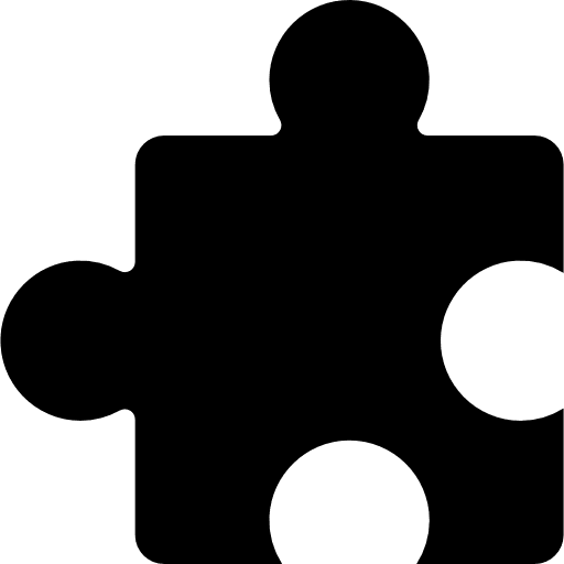 Puzzle game piece shapes icon