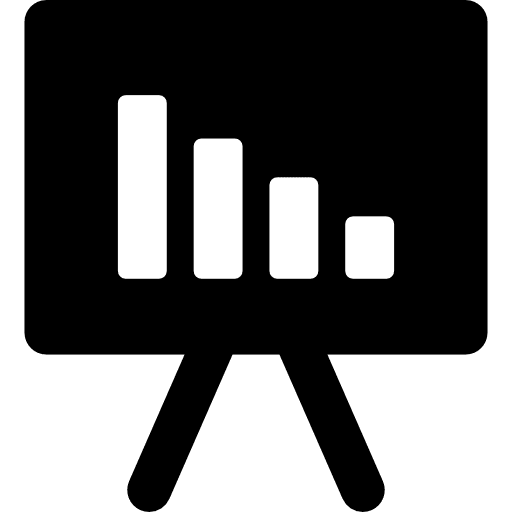 Statistics diagram benefits business icon