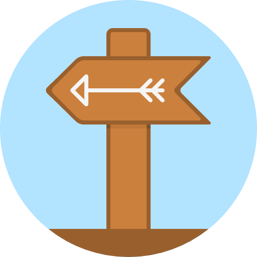 Direction directional road sign panel icon