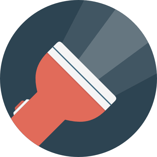 Flashlight tools and utensils flashlight light icon
