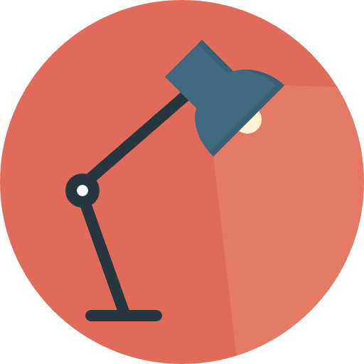 Lamp tools and utensils light desk lamp icon