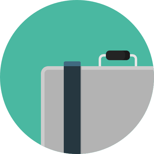 Suitcase briefcase business portfolio icon
