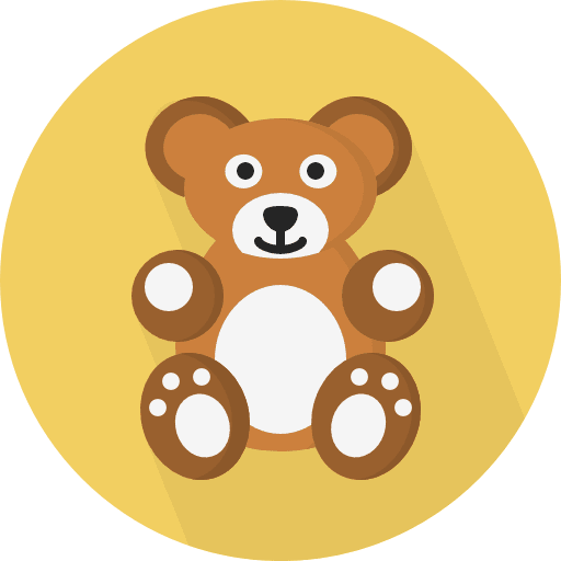 Teddy bear fluffy miscellaneous kid and baby icon
