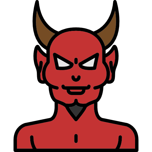Devil spooky devil halloween icon