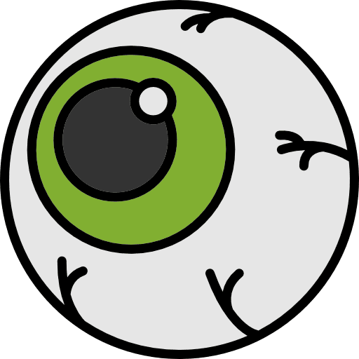 Eyeball terror halloween eyeball icon
