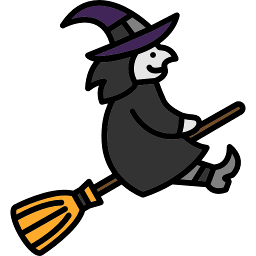 Witch scary horror spooky icon