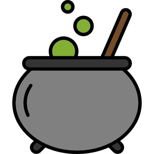 Cauldron halloween cook cauldron icon