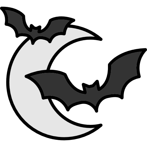 Night night bat horror icon