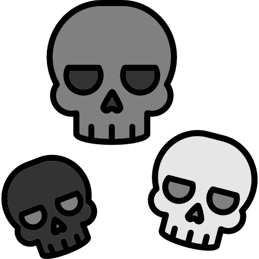 Skulls horror terror spooky icon