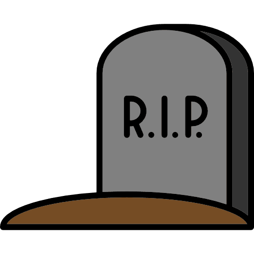 Tombstone rip spooky terror icon