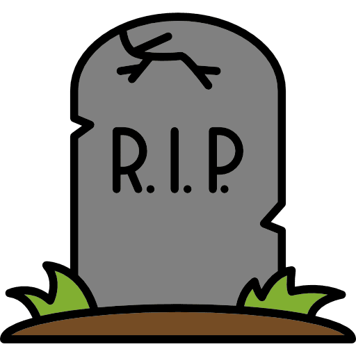 Tombstone scary spooky fear icon